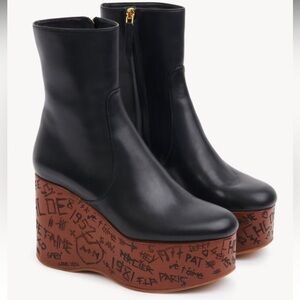 Chloe MAXIME WEDGE ANKLE BOOT sz 10